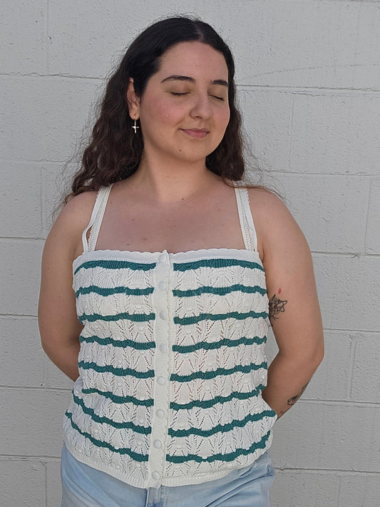 Preppy Crochet Blouse
