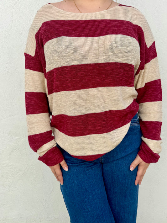 Bonnie Sweater- Burgundy