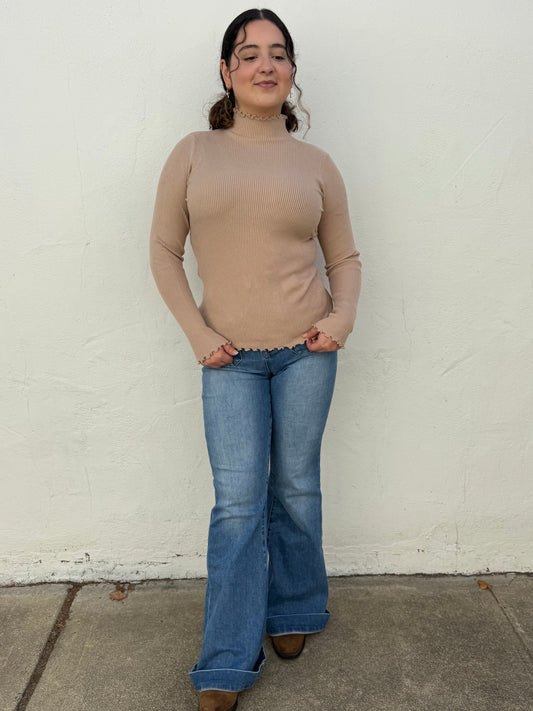 Marcey Turtle Neck- Oat