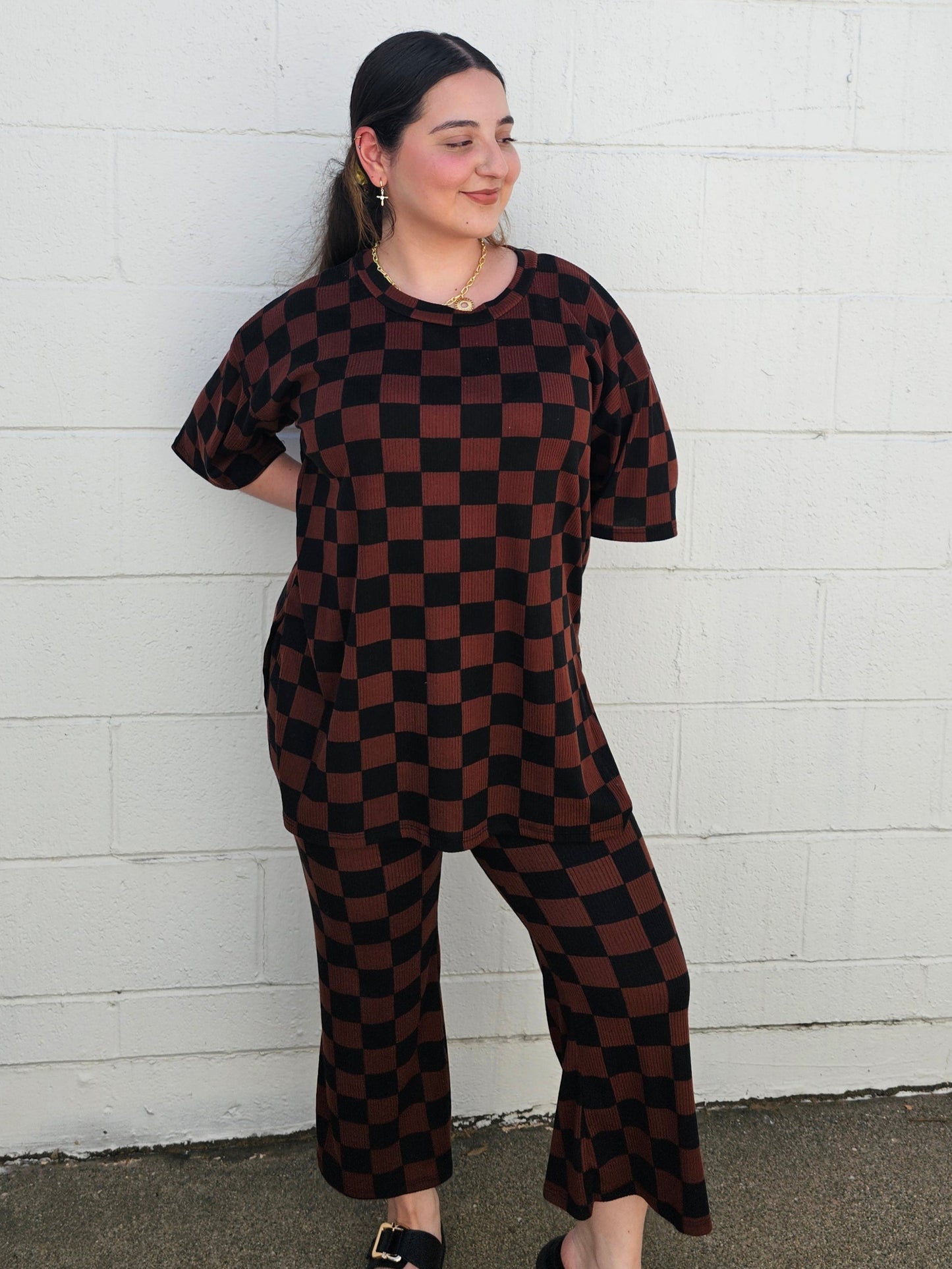 Checker Board Two Piece Set