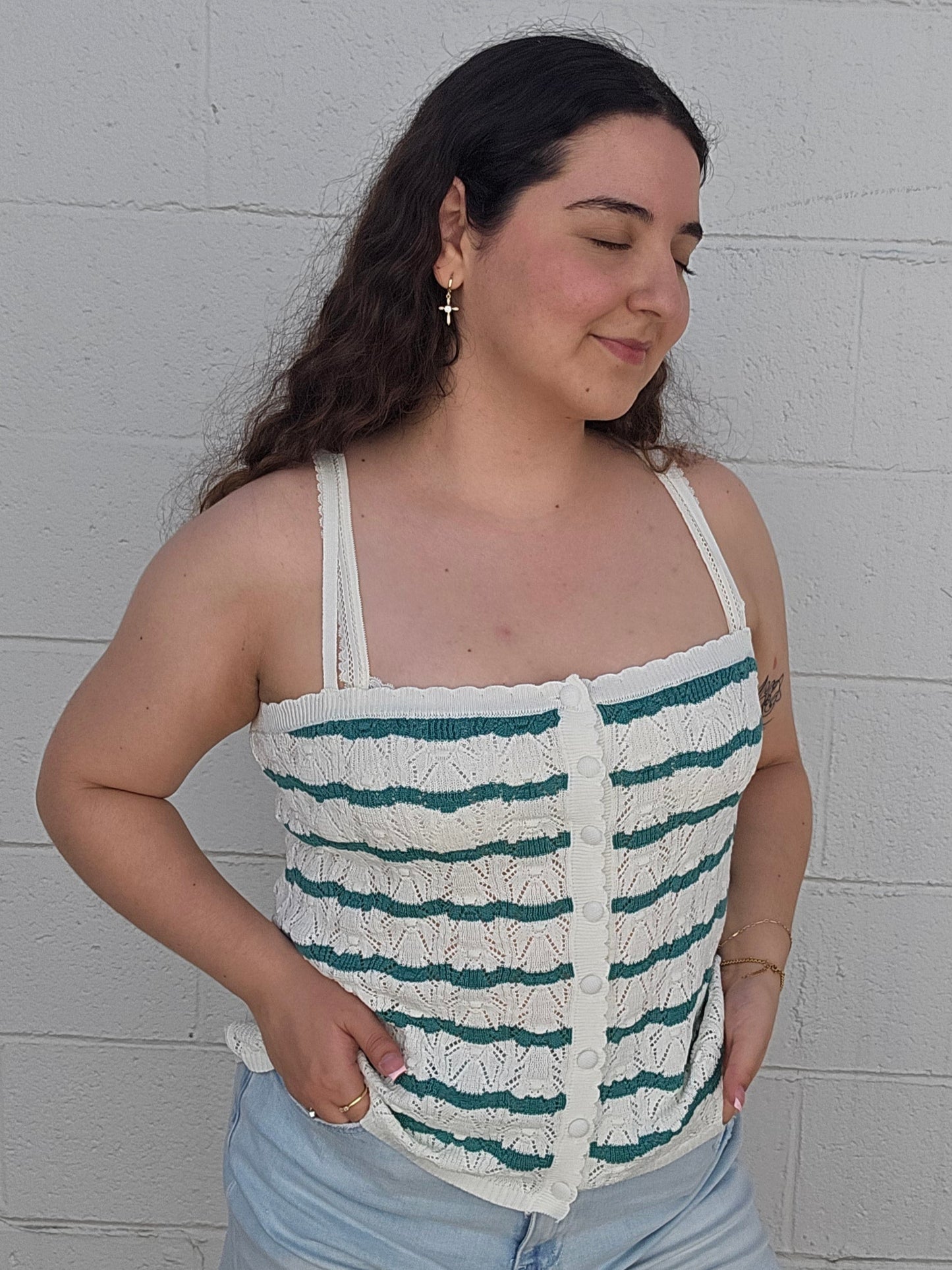Preppy Crochet Blouse