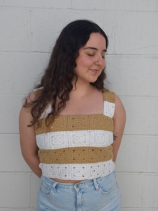Woven Wheat Vest