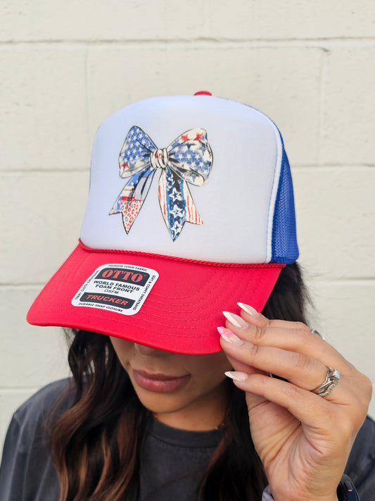 Star Bangled Bow Trucker Hat