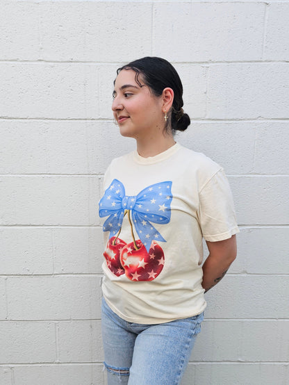 Star Bangled Cherries Graphic Tee