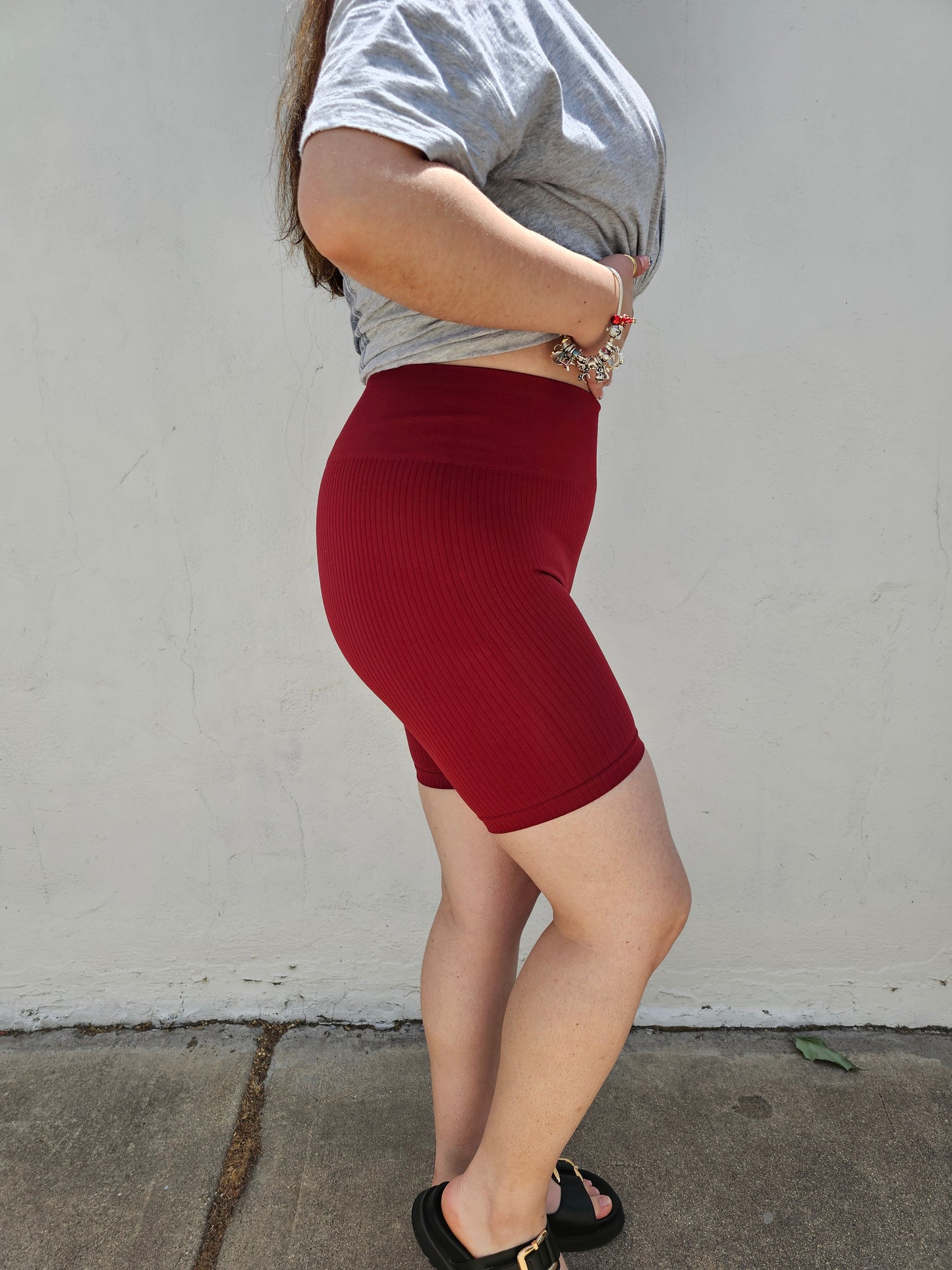 Ribbed Biker Shorts