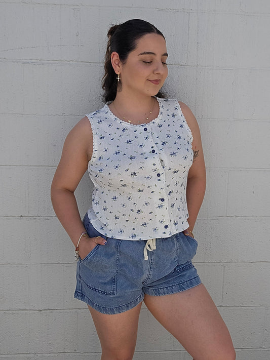 Lace and Lavender Tank
