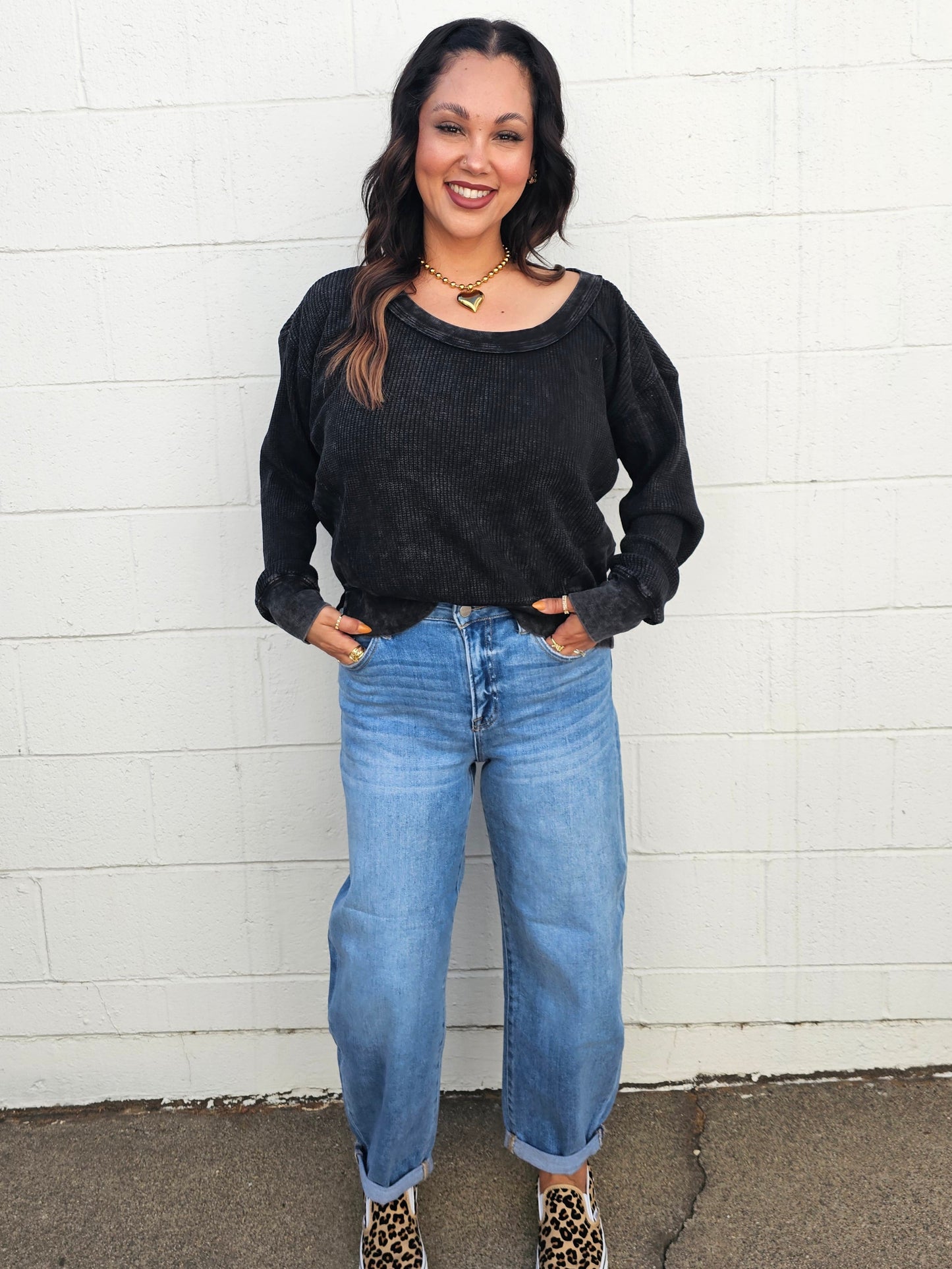 Waffle Knit Sweater