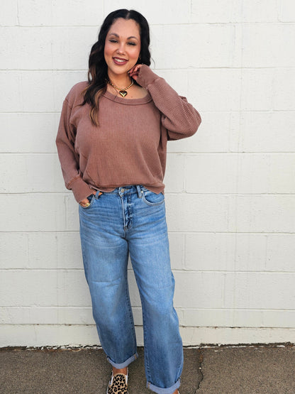 Waffle Knit Sweater