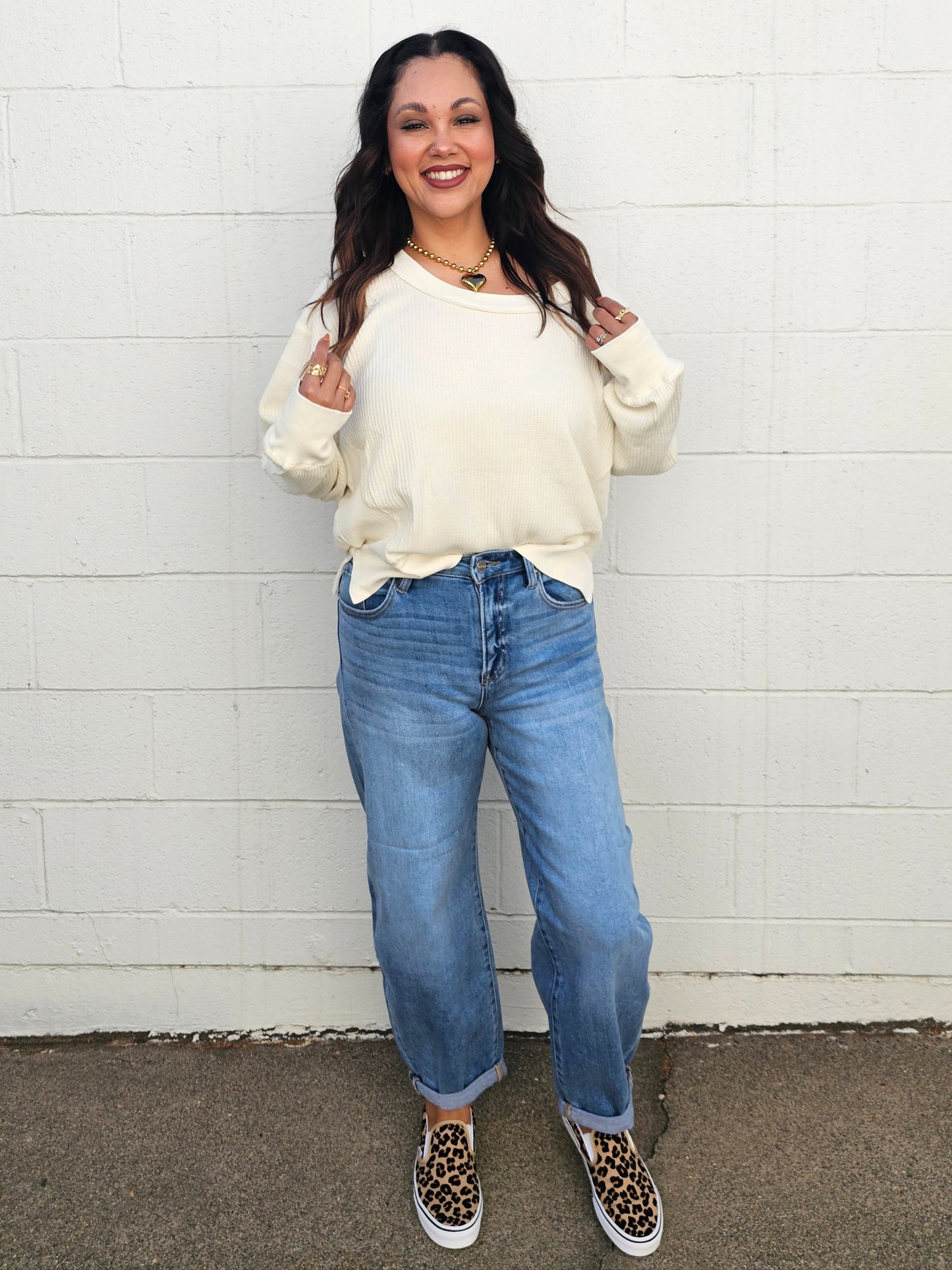 Waffle Knit Sweater