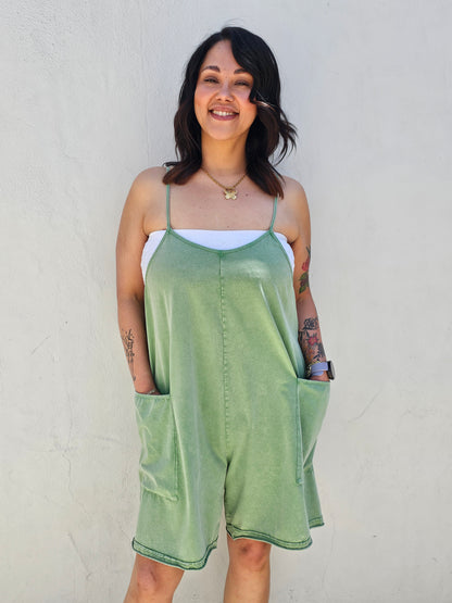 Laid Back Romper- Green