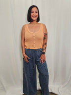 Caleb Knit Top- Apricot