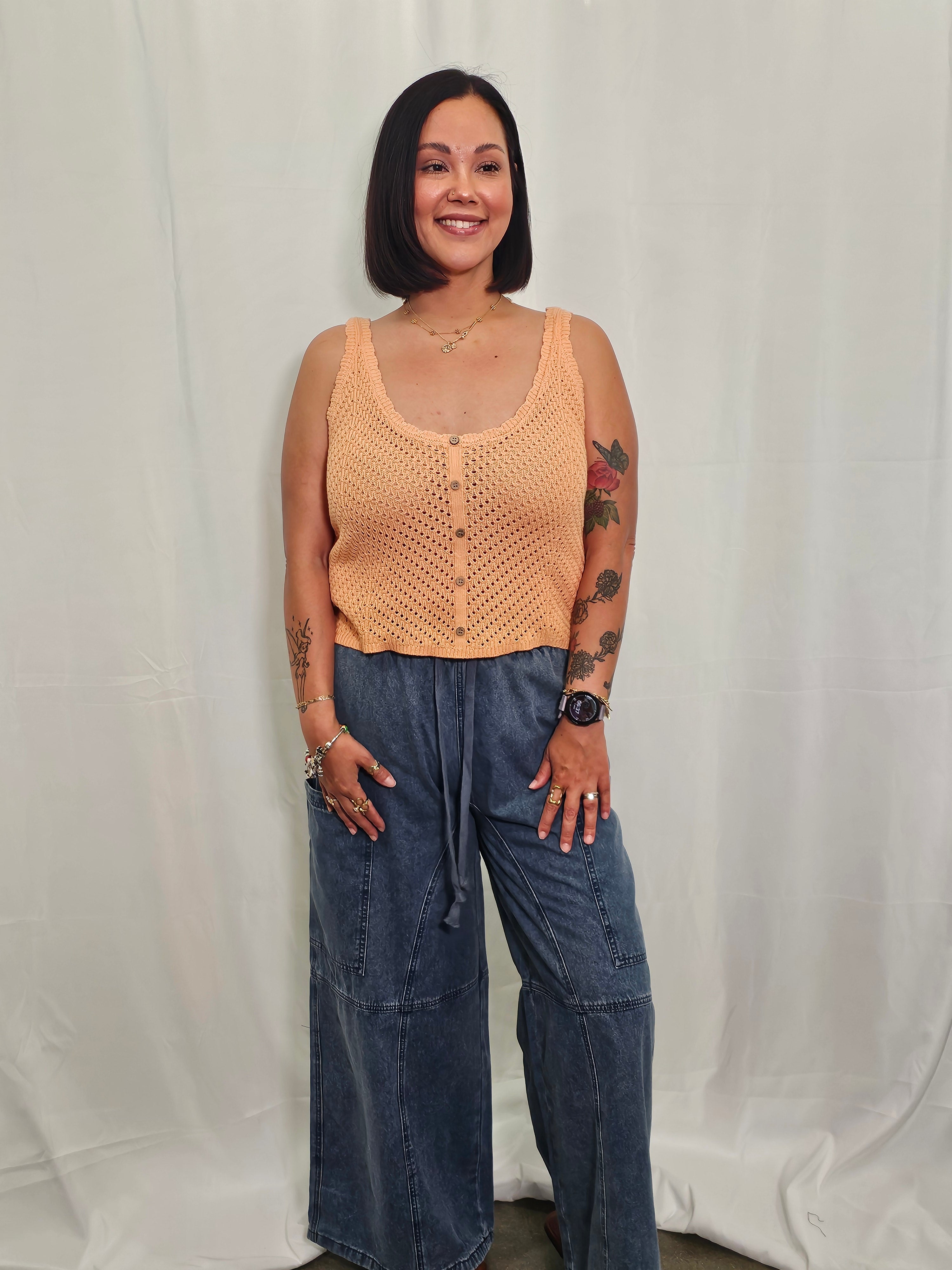Caleb Knit Top- Apricot