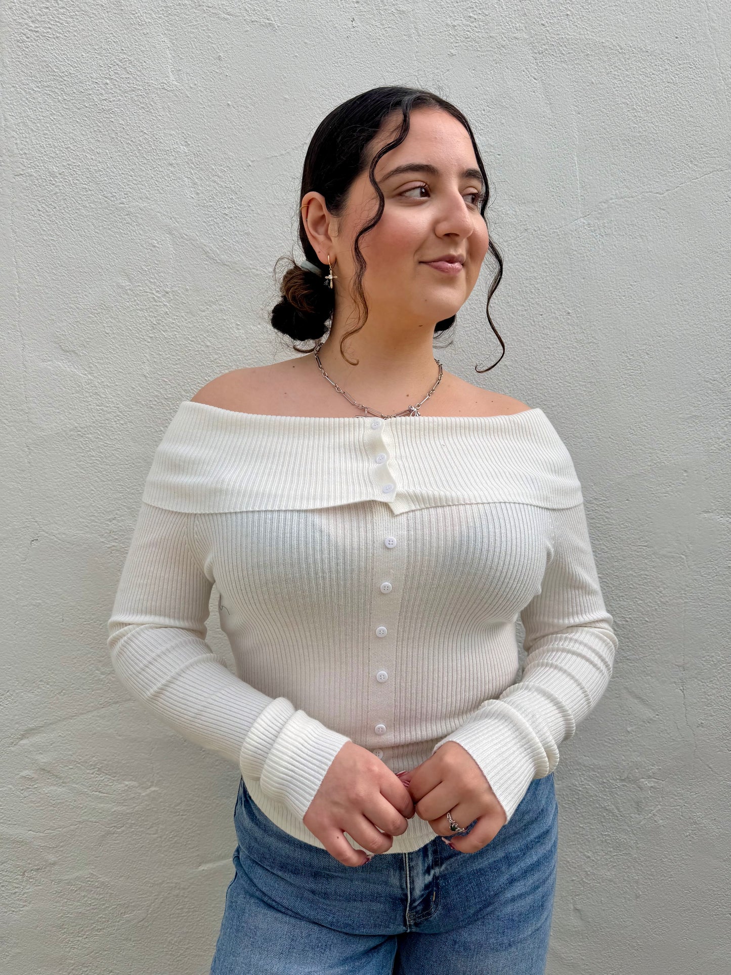 Regina Top- White