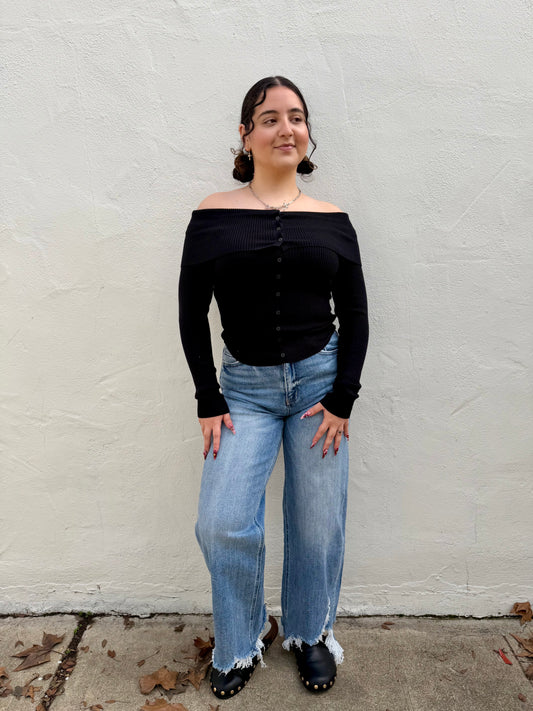 Regina Top-Black