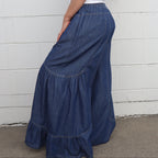 Retro Flare Denim Pants