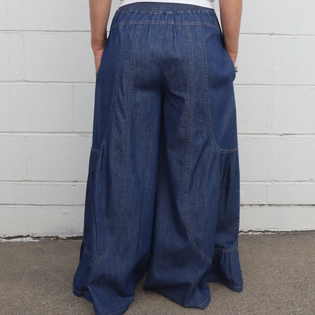 Retro Flare Denim Pants