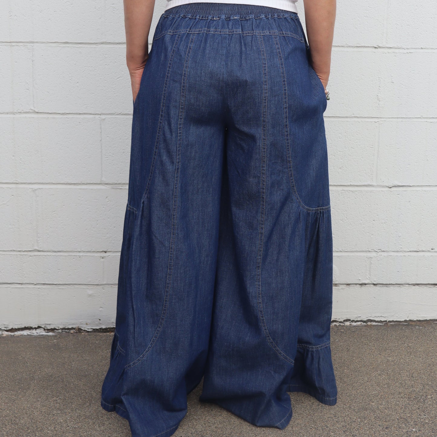 Retro Flare Denim Pants