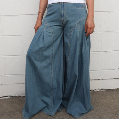 Retro Flare Denim Pants