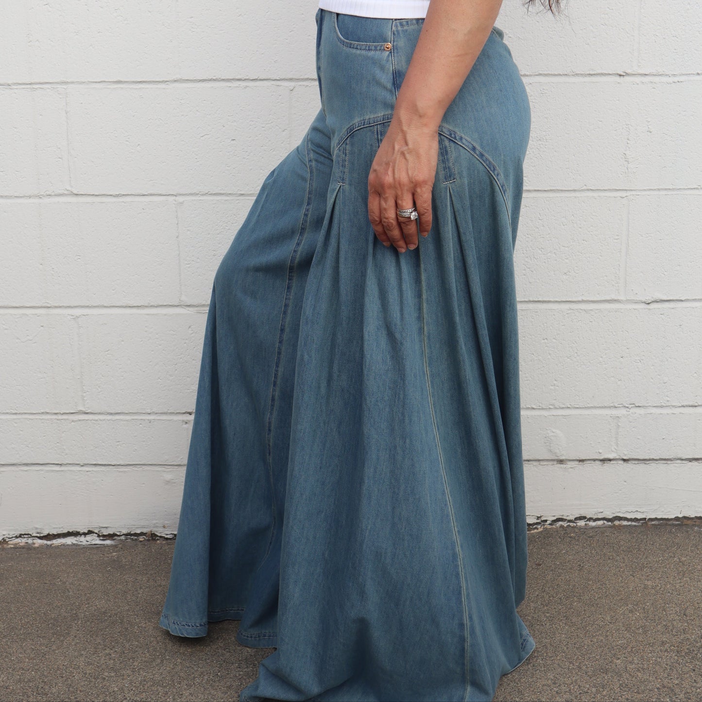 Retro Flare Denim Pants