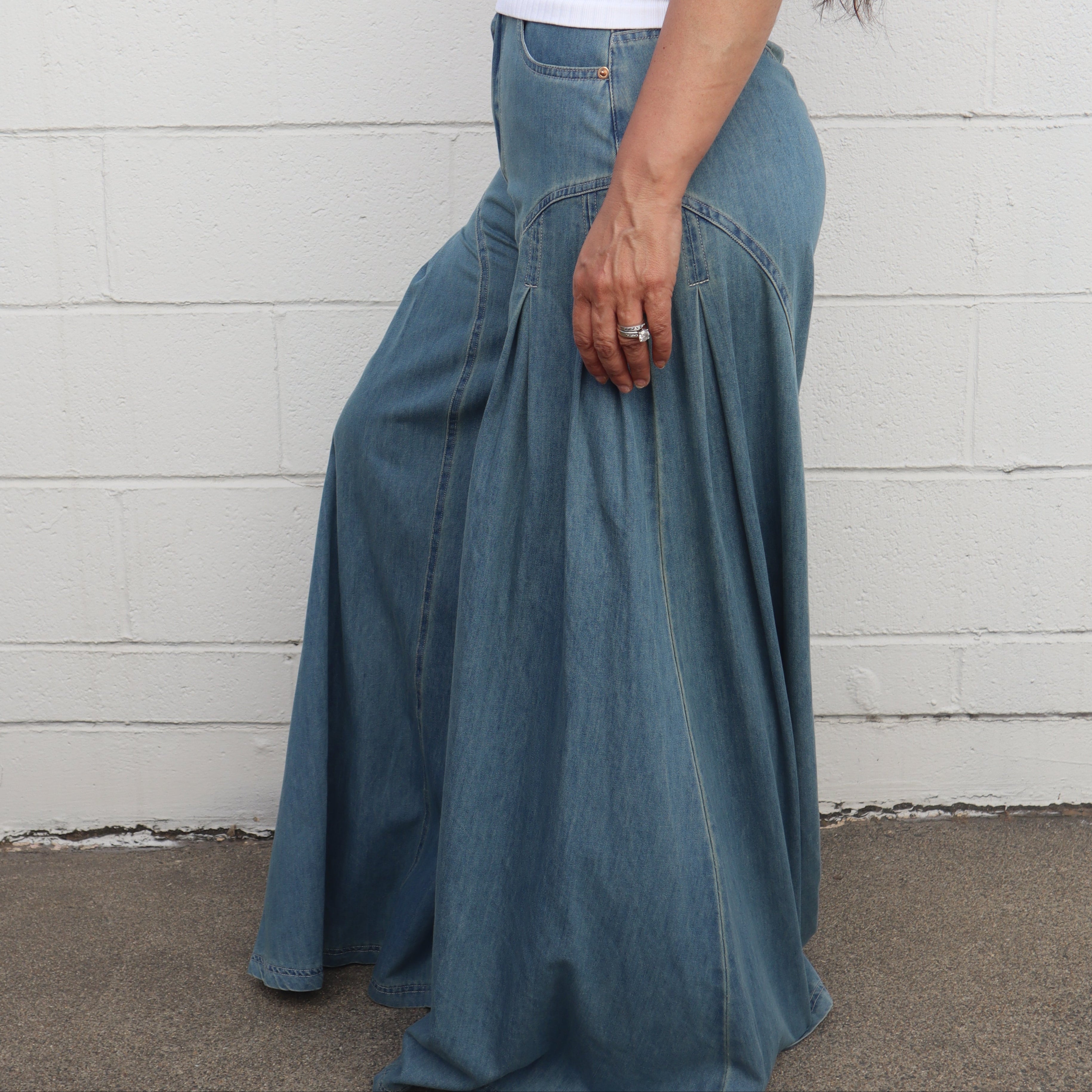 Retro Flare Denim Pants