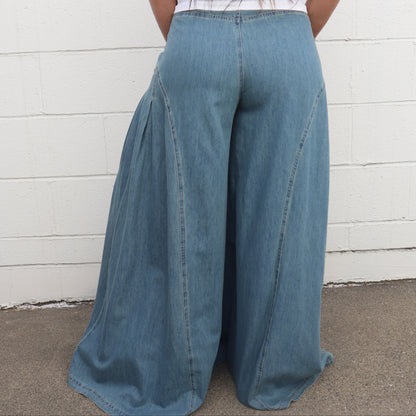 Retro Flare Denim Pants