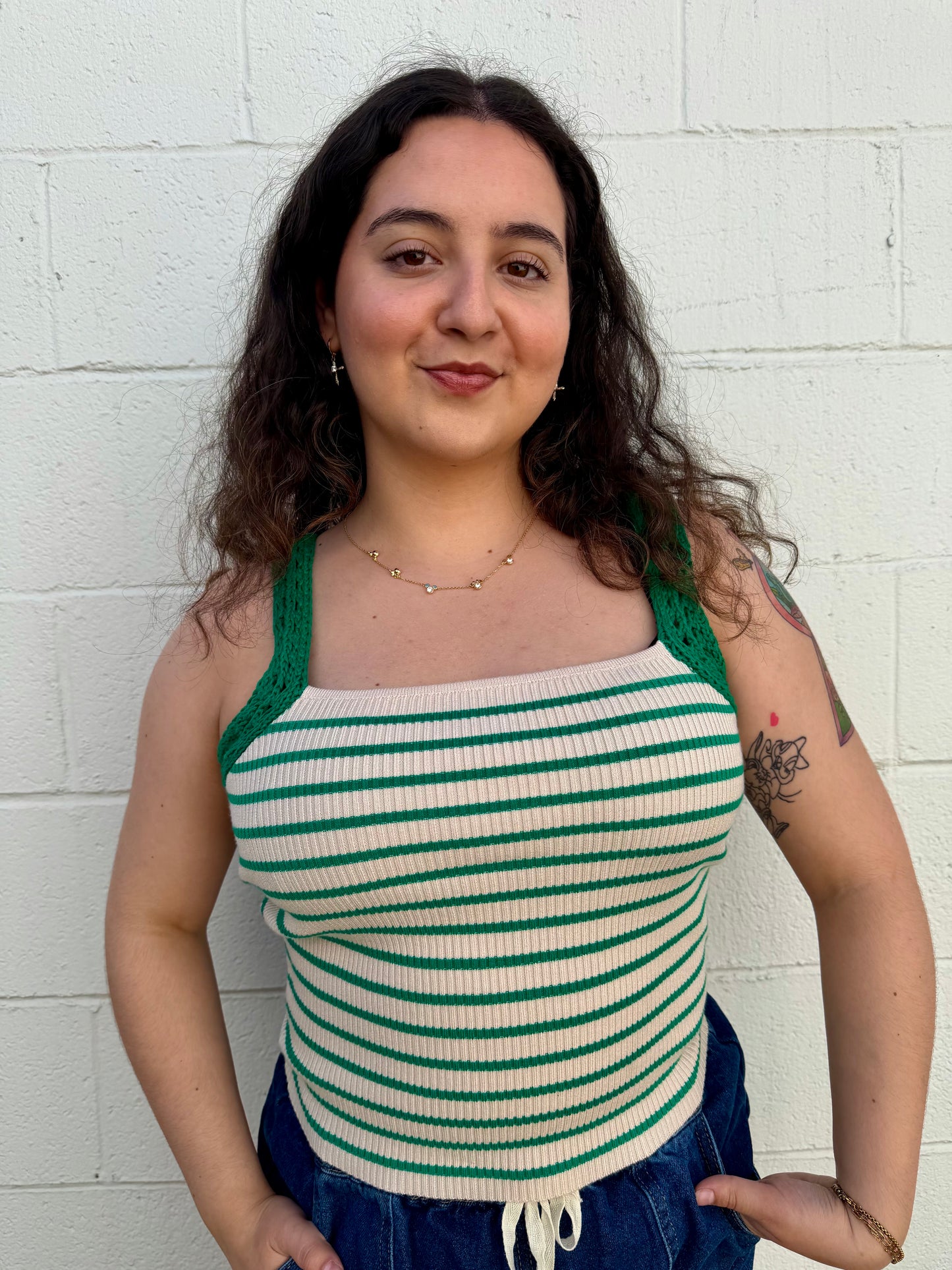 Addison Knit Top-Green
