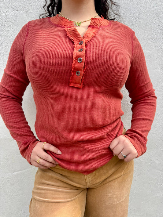 Henley Thermal- Red