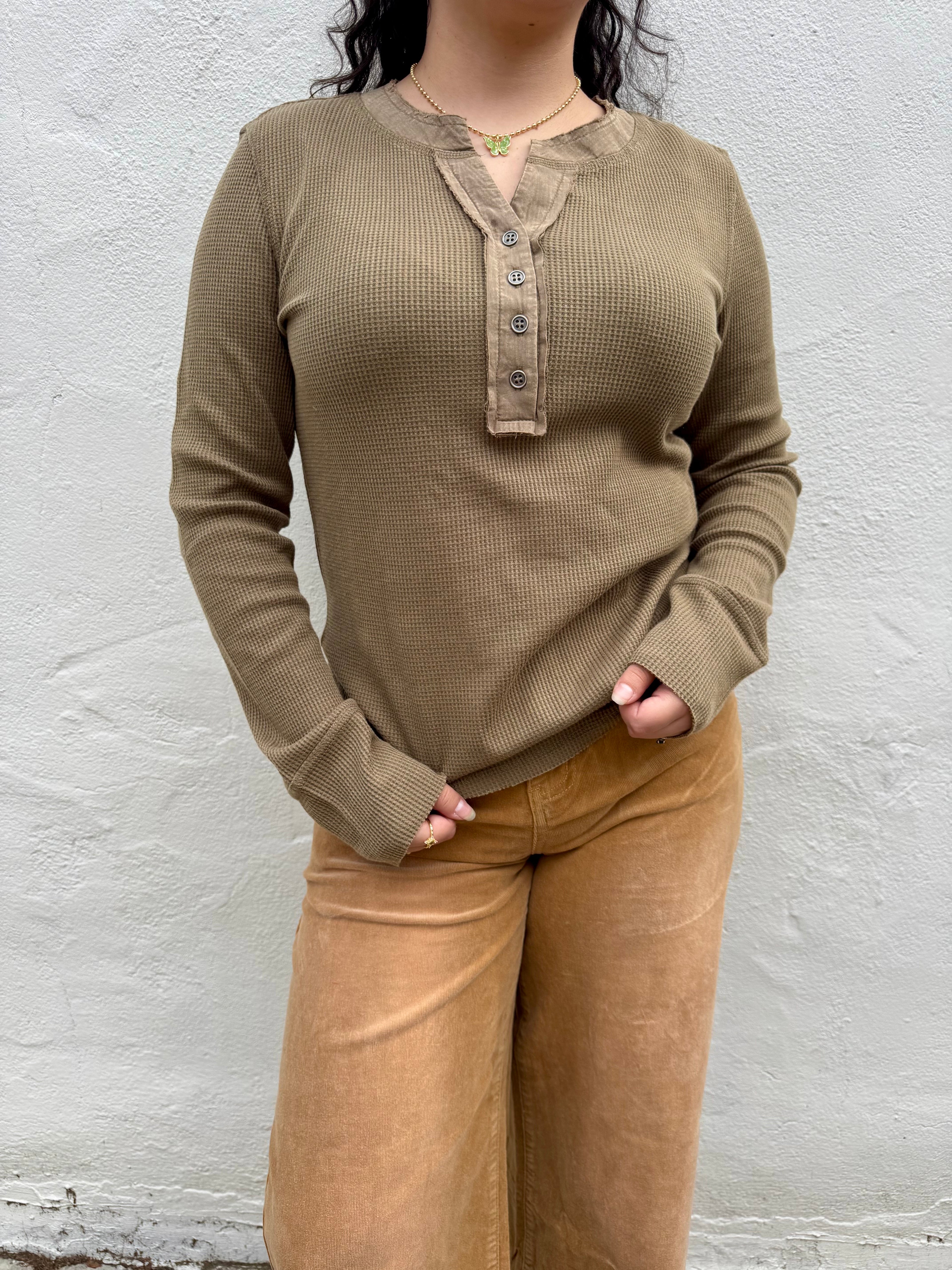 Henley Thermal- Green