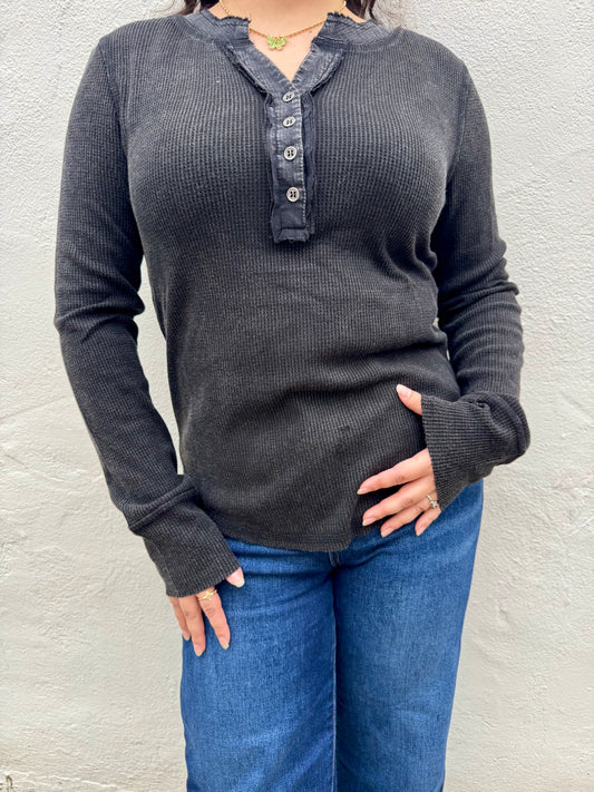 Henley Thermal- Black