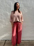 Stevie Basic Top- Rose