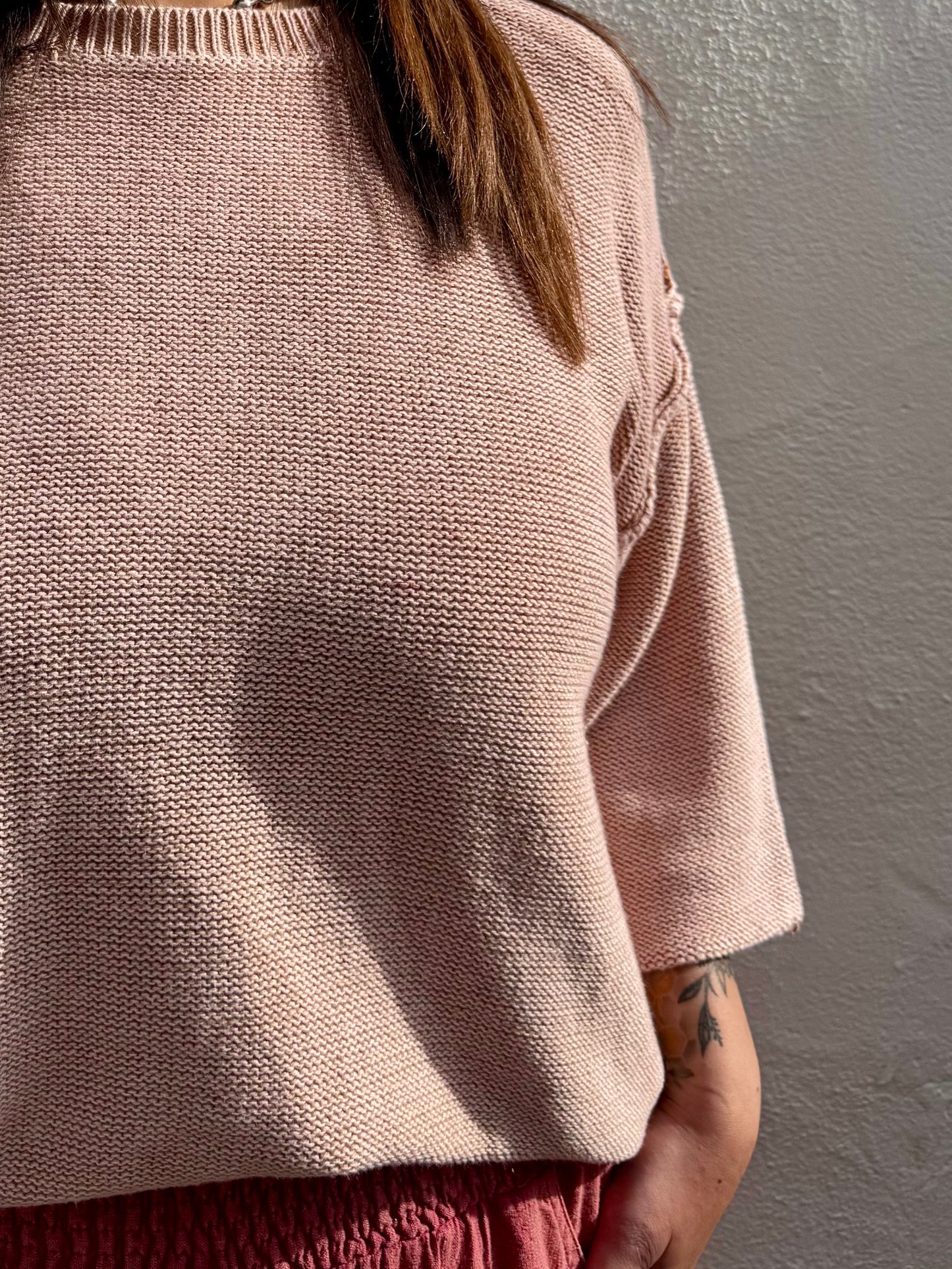 Stevie Basic Top- Rose