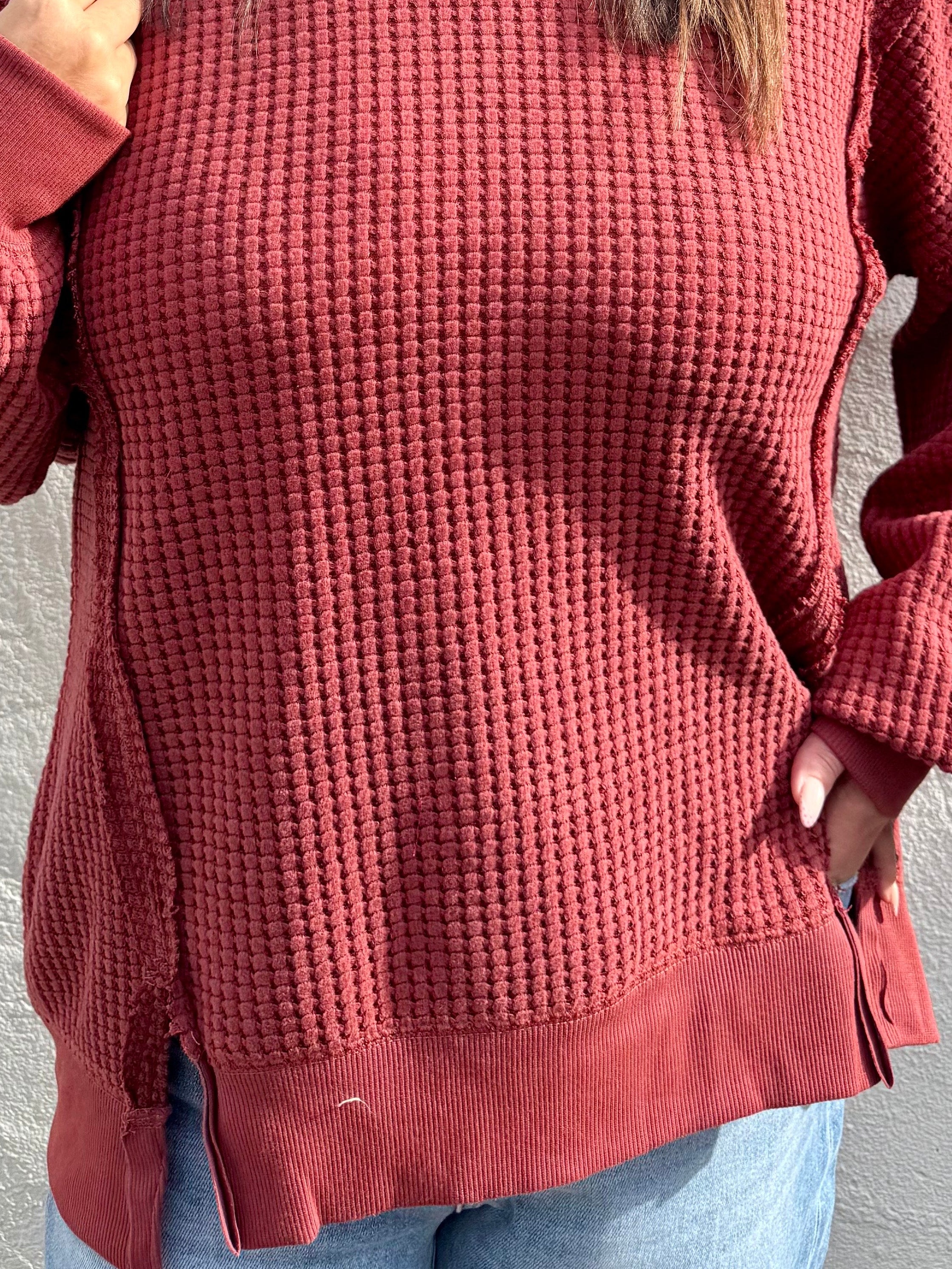 Miles Top- Burgundy
