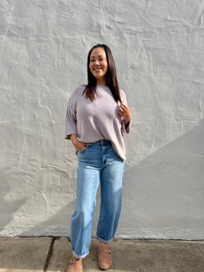 Stevie Basic Top- Lilac