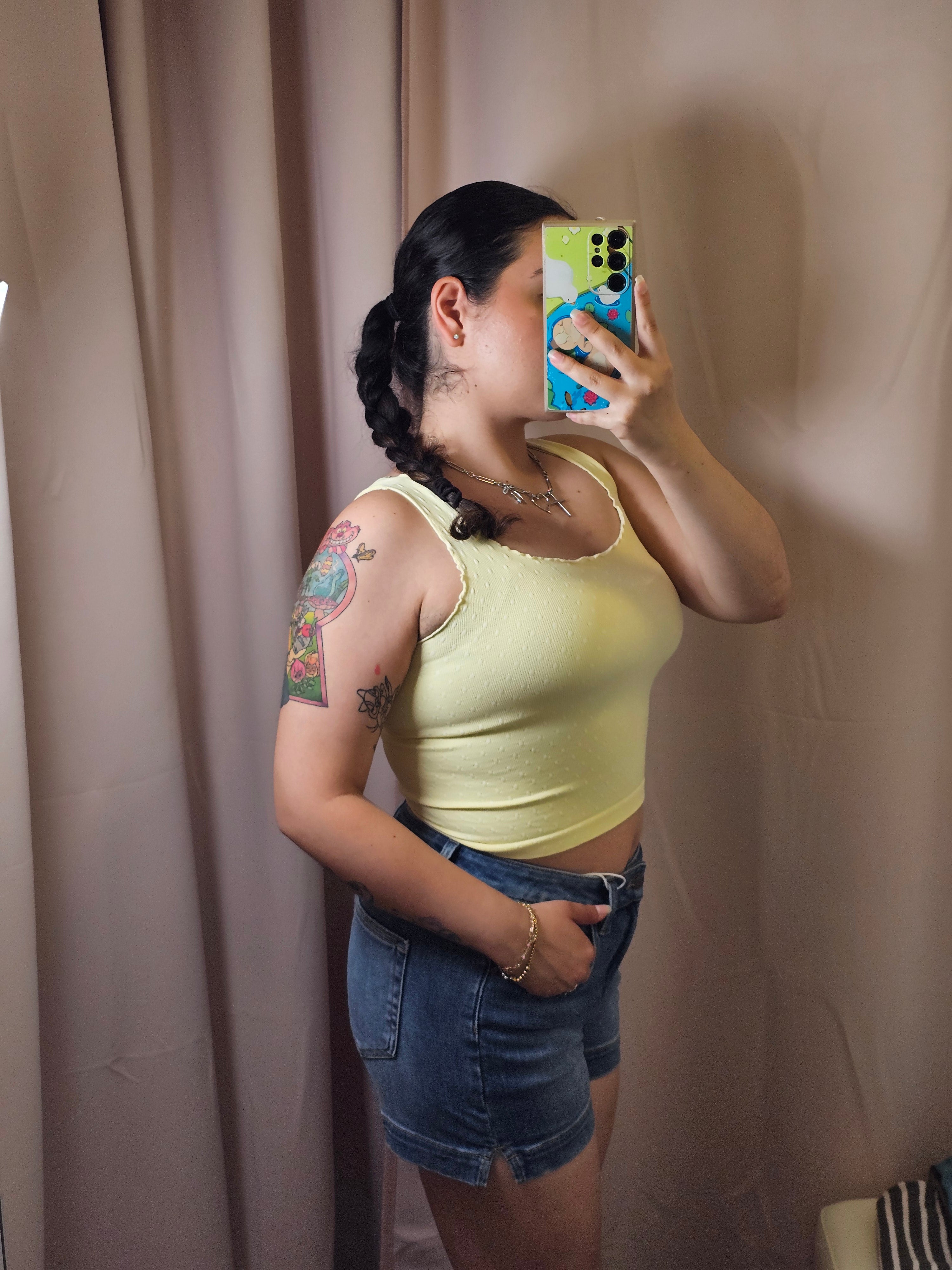 Lexi Crop Top- Butter Yellow