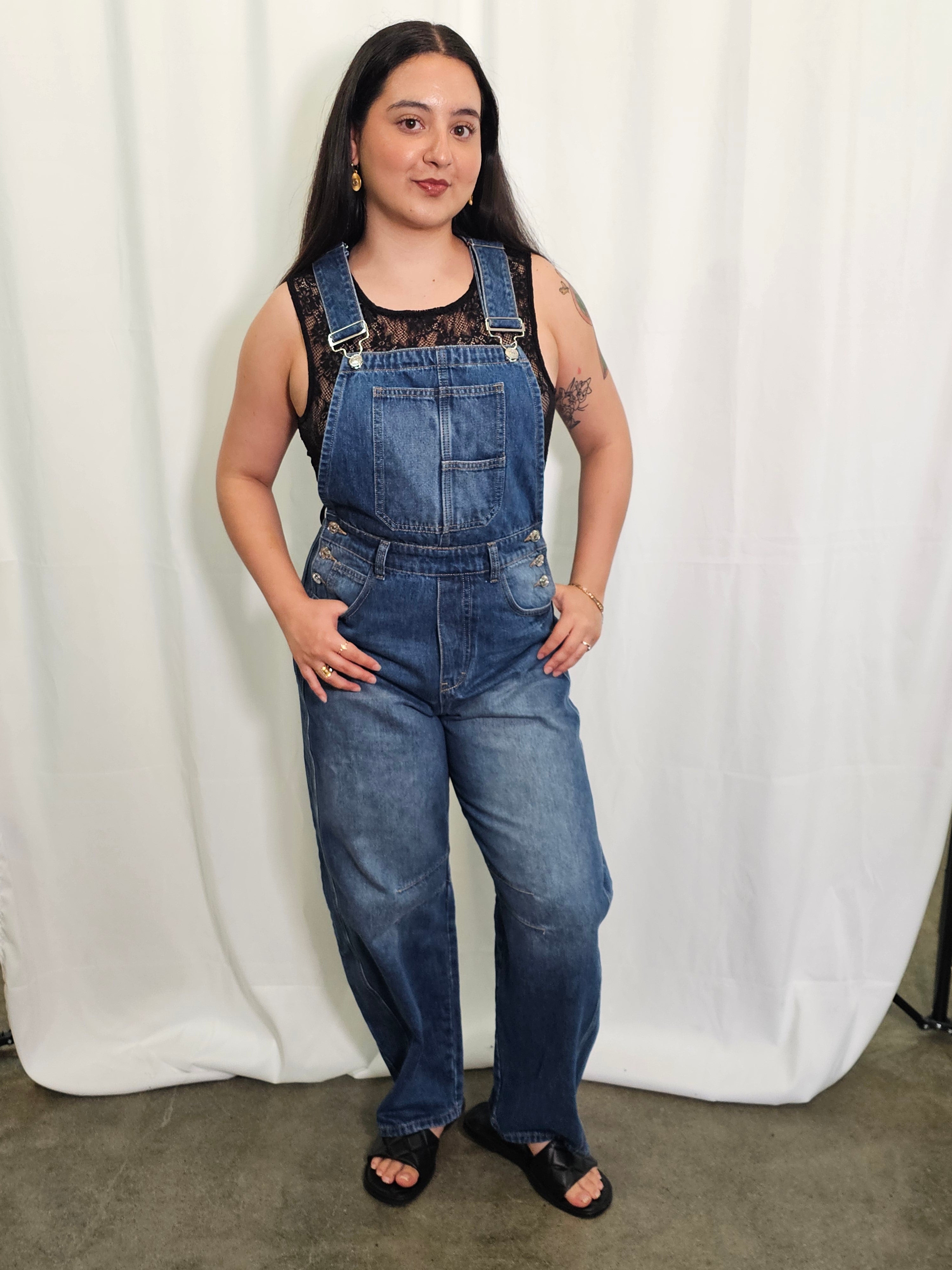 Foster Overalls- Dark Wash