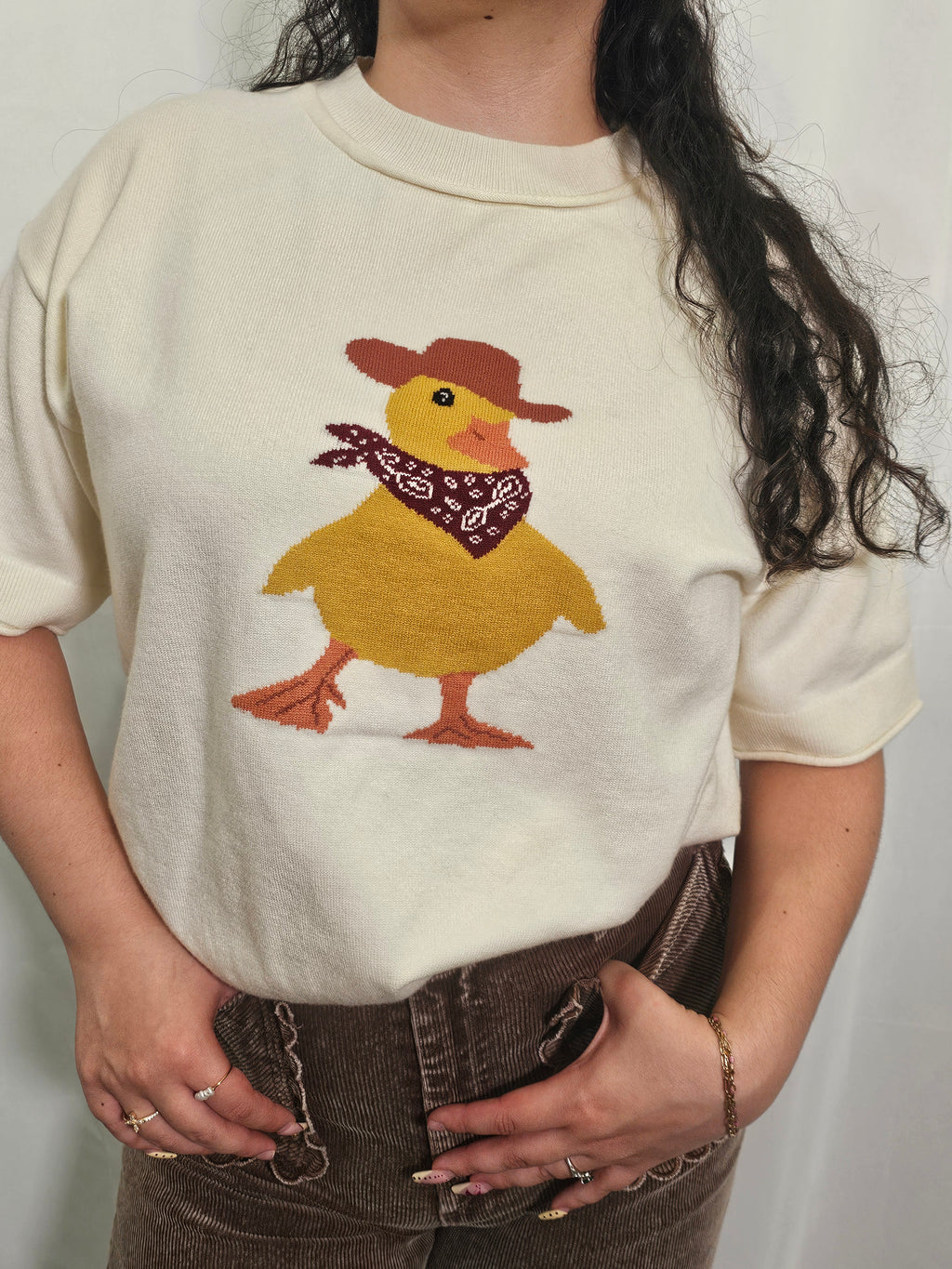 Western Ducky Sweater Top