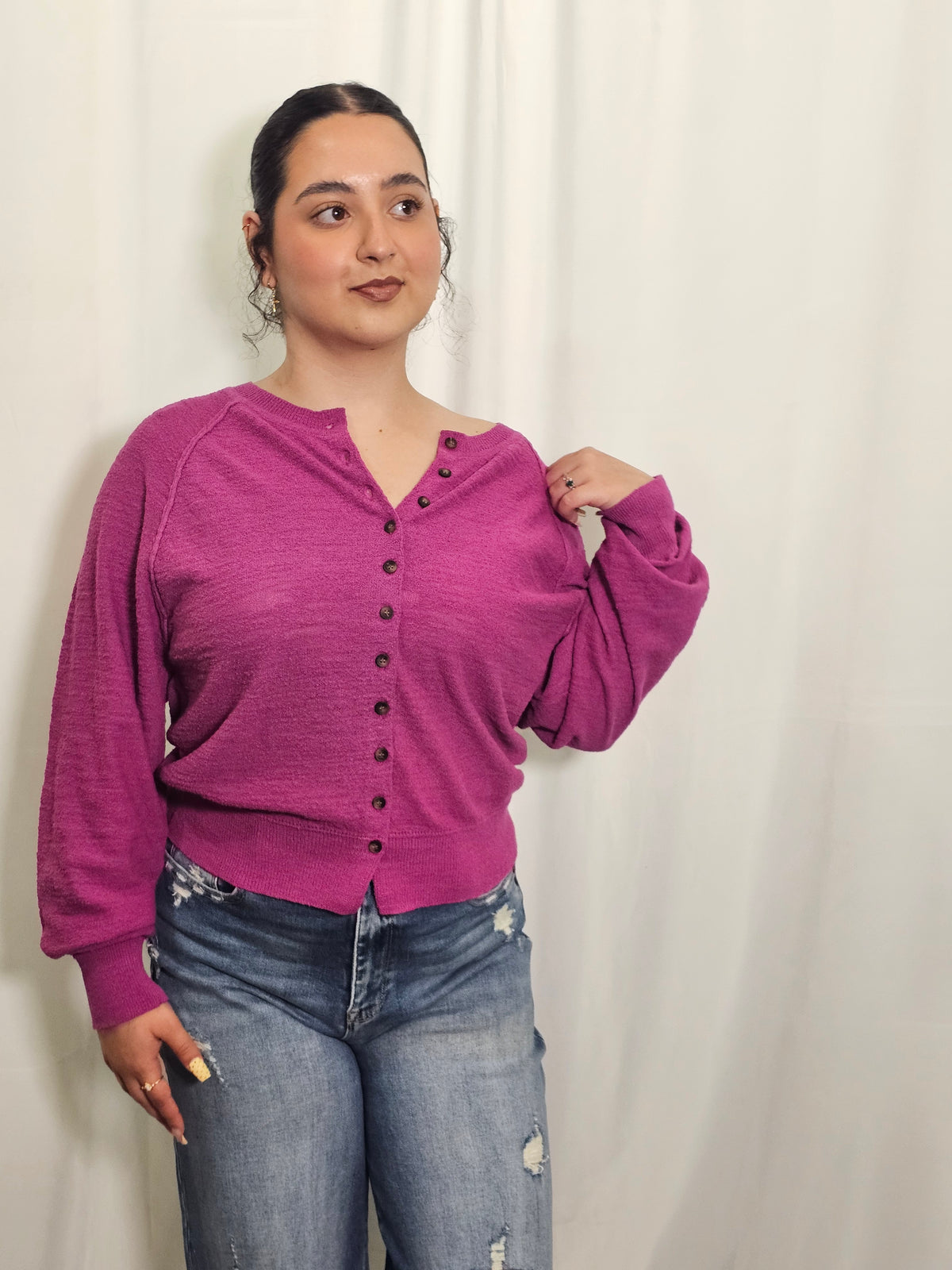 Jasper Cardigan- Purple