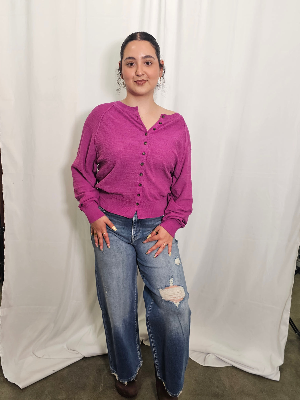 Jasper Cardigan- Purple