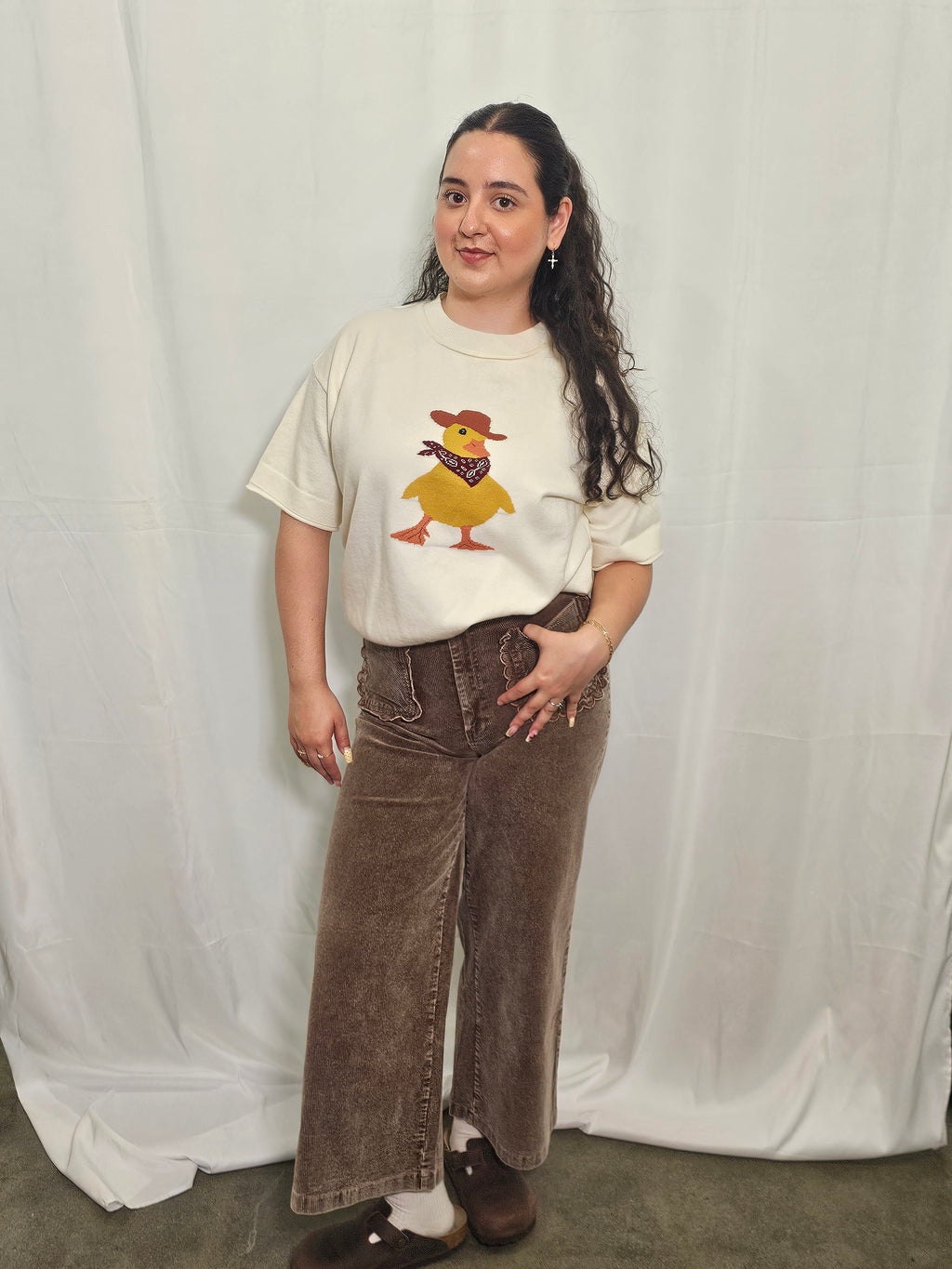 Western Ducky Sweater Top