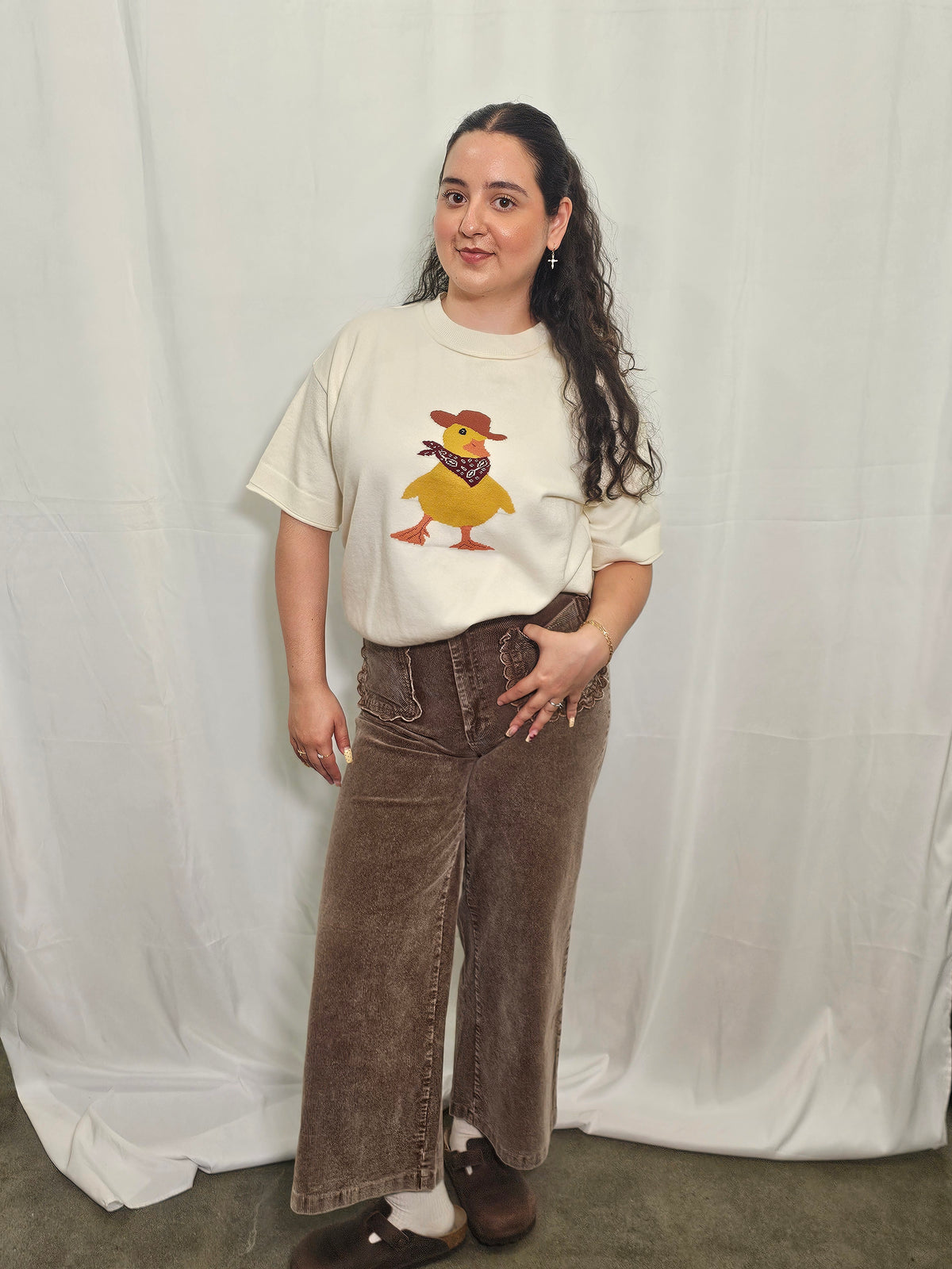 Western Ducky Sweater Top