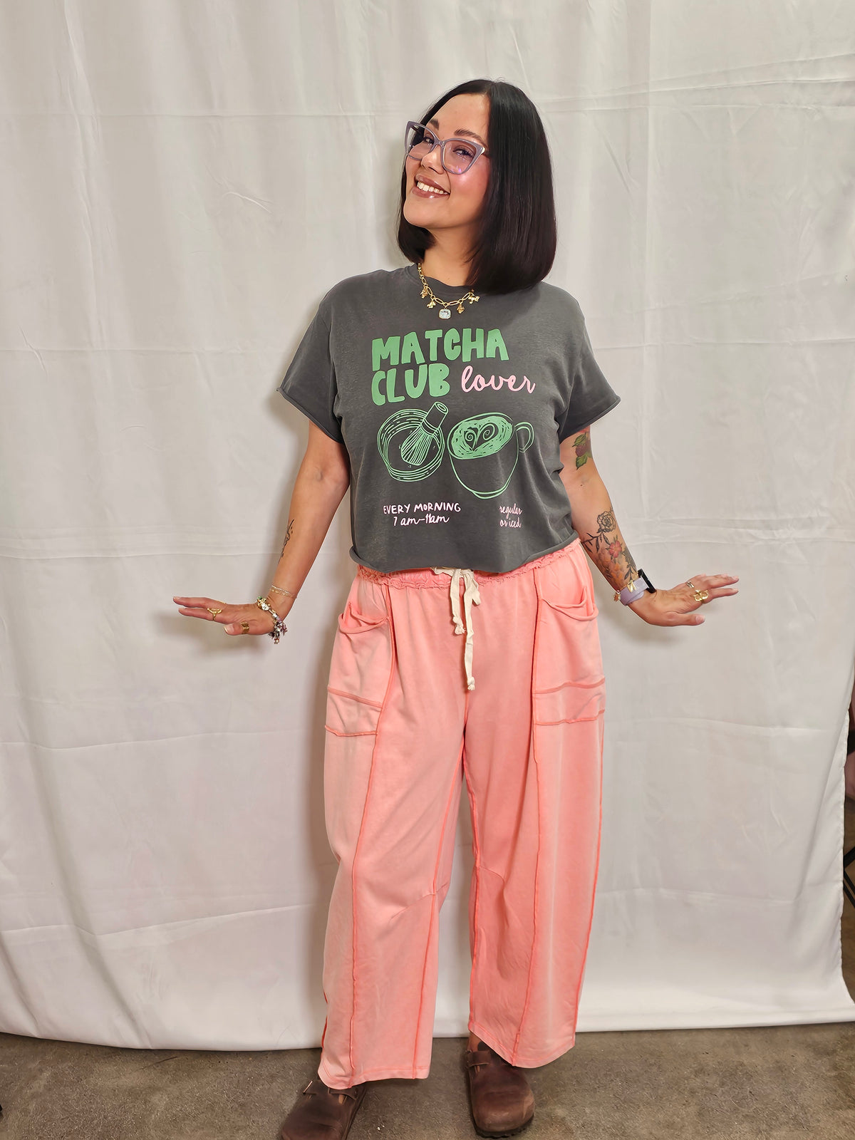 Matcha Club Crop Top