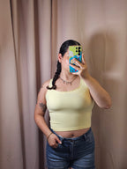 Lexi Crop Top- Butter Yellow