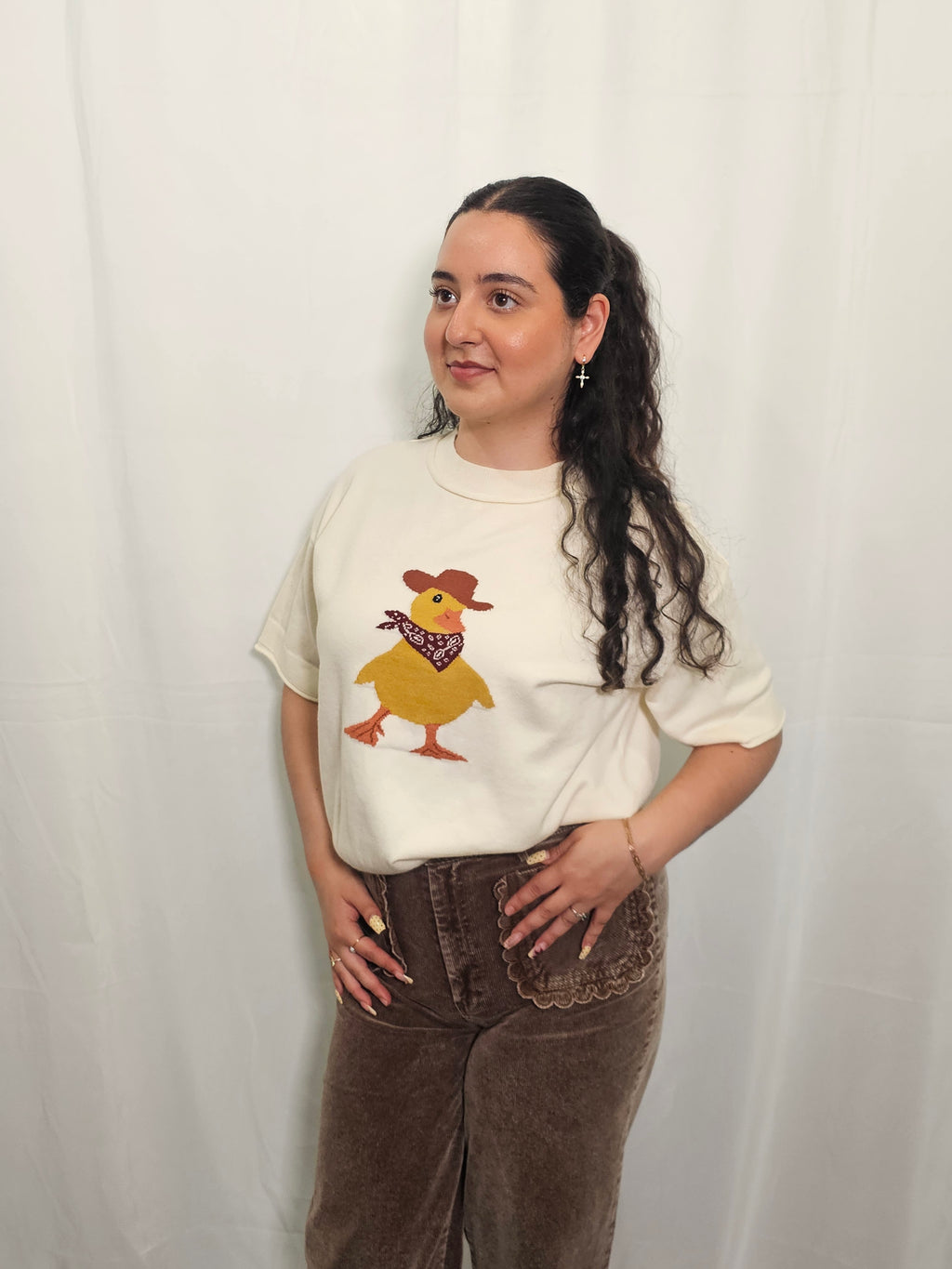 Western Ducky Sweater Top