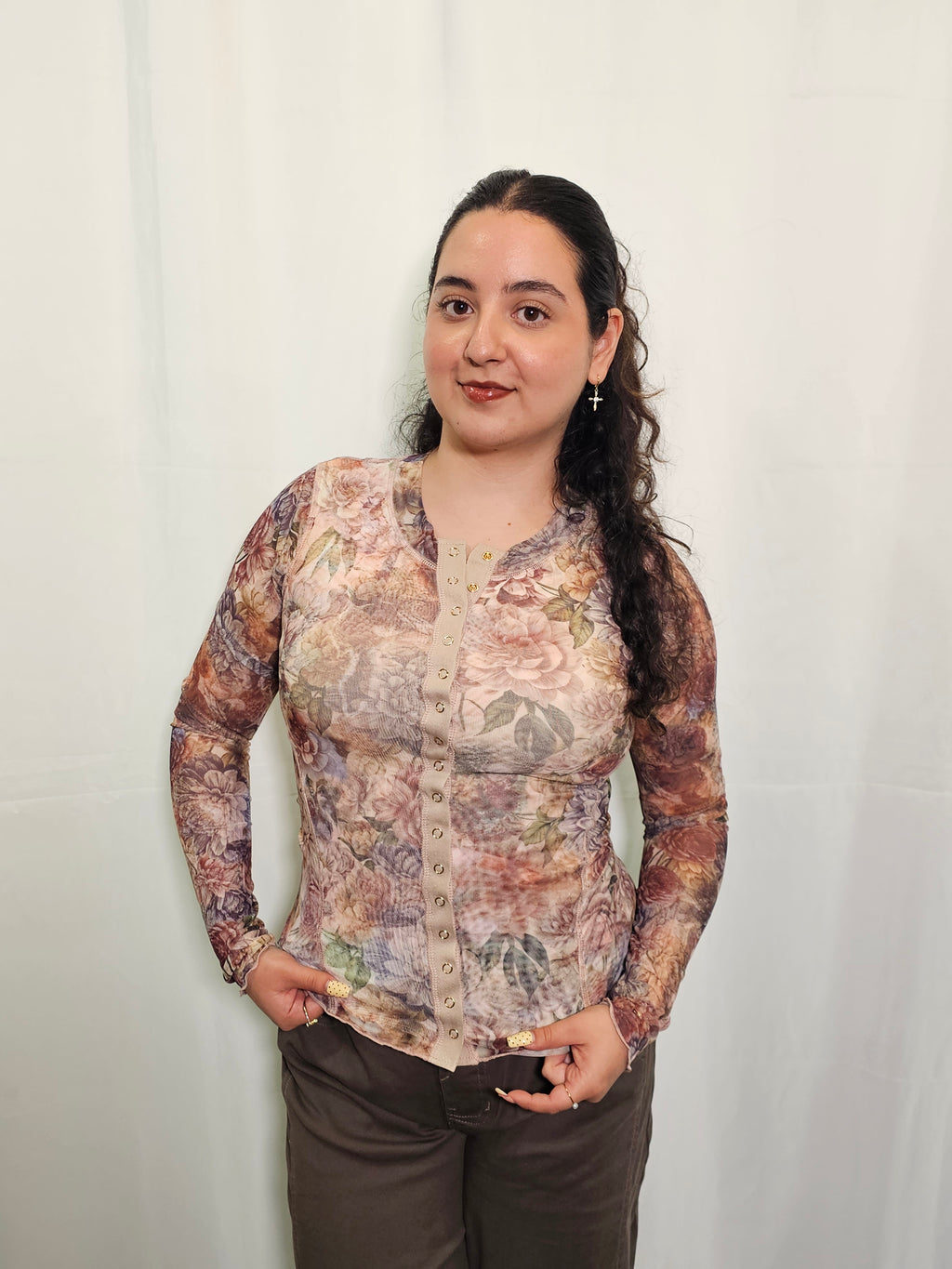 Dainty Mesh Top