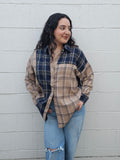 Cozy Fall Flannel- Tan