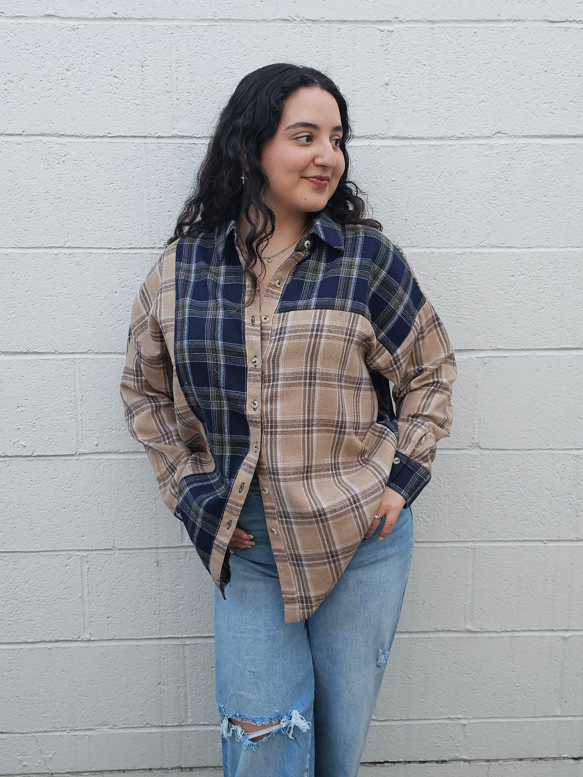Cozy Fall Flannel- Tan