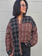 Cozy Fall Flannel- Brown
