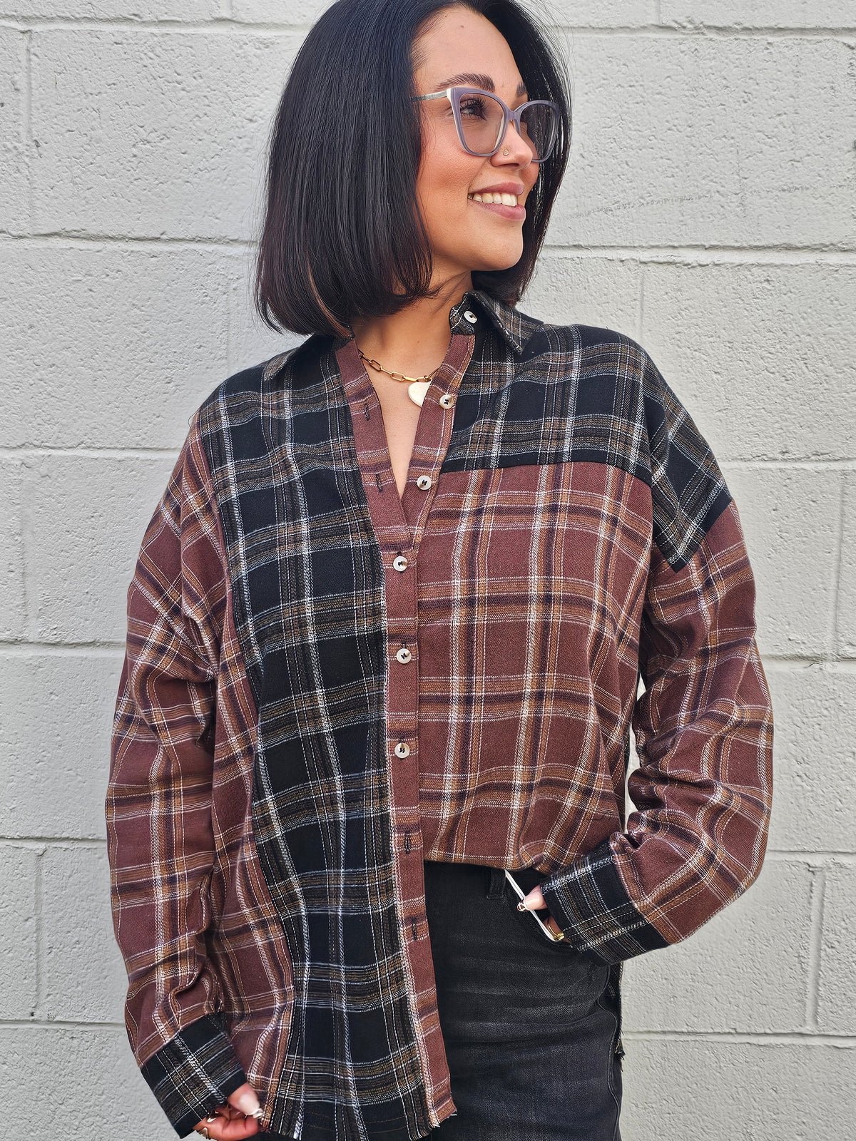 Cozy Fall Flannel- Brown